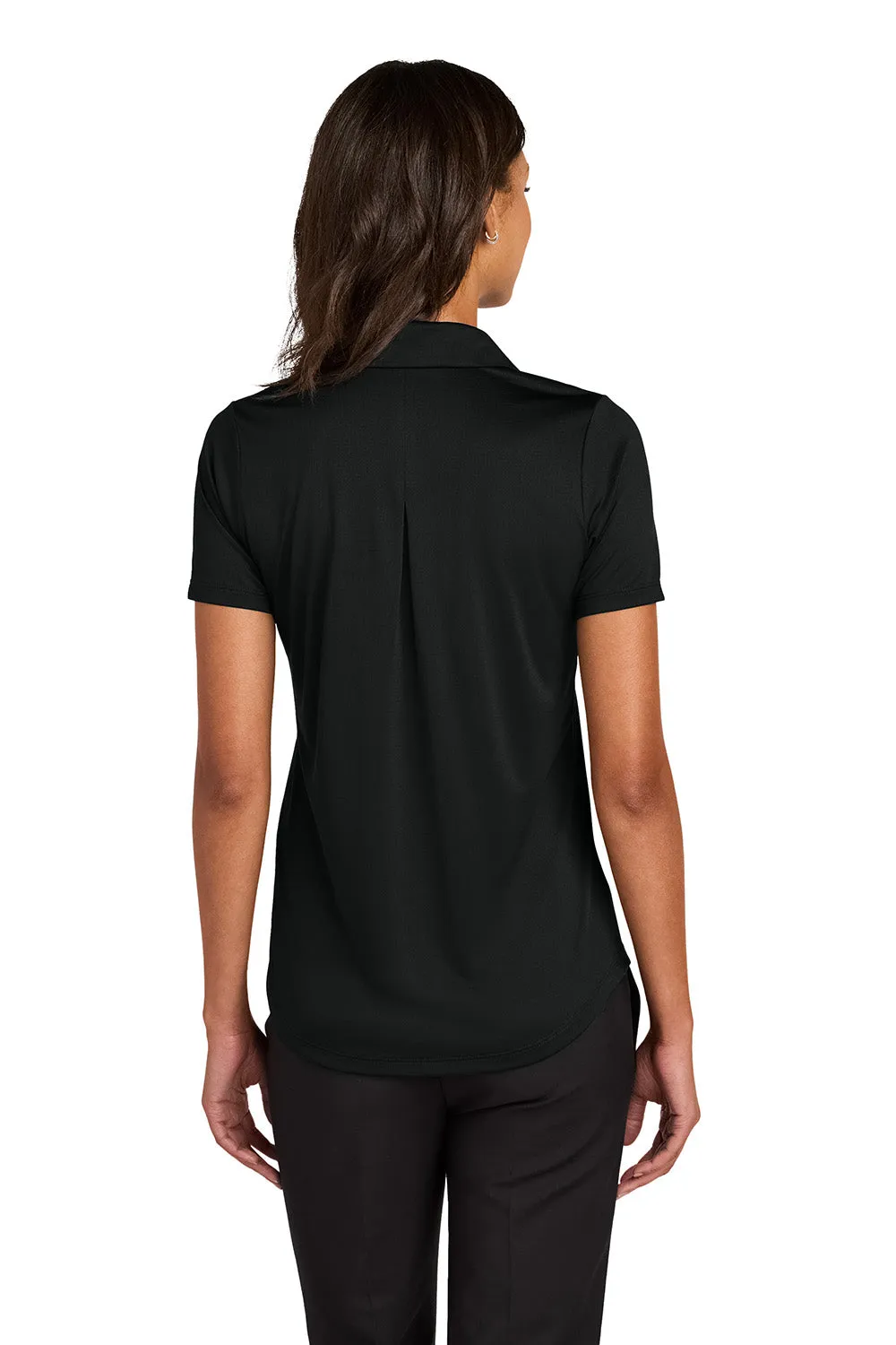 Mercer Mettle Womens Recharge Moisture Wicking Short Sleeve Polo Shirt - Deep Black