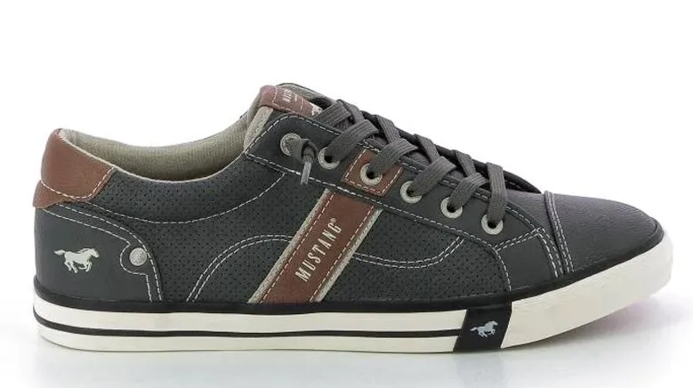 Mustang Graphite & Brown Sneaker Navy