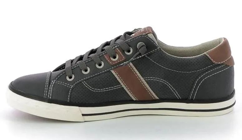 Mustang Graphite & Brown Sneaker Navy
