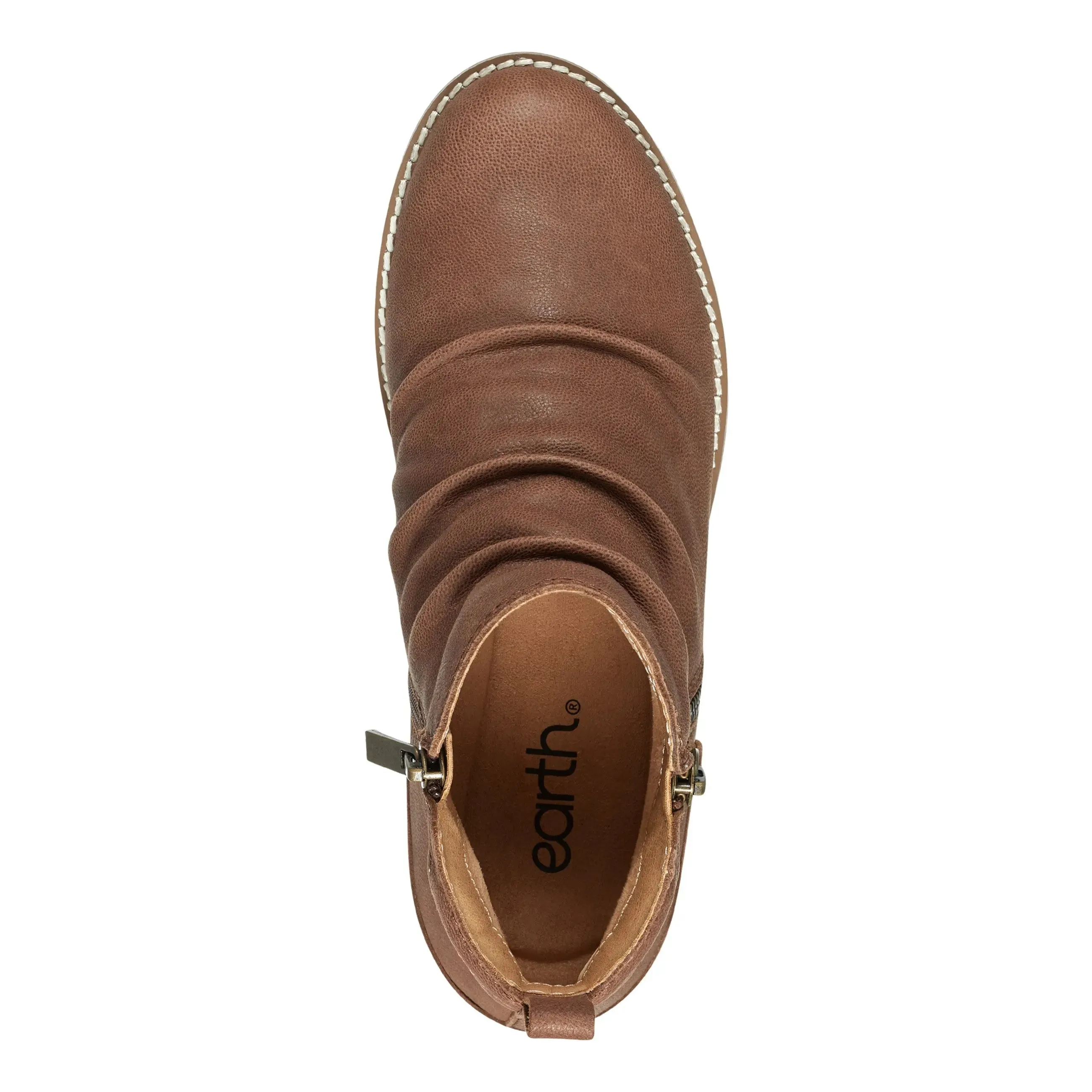 Nadya Round Toe Ruched Casual Booties