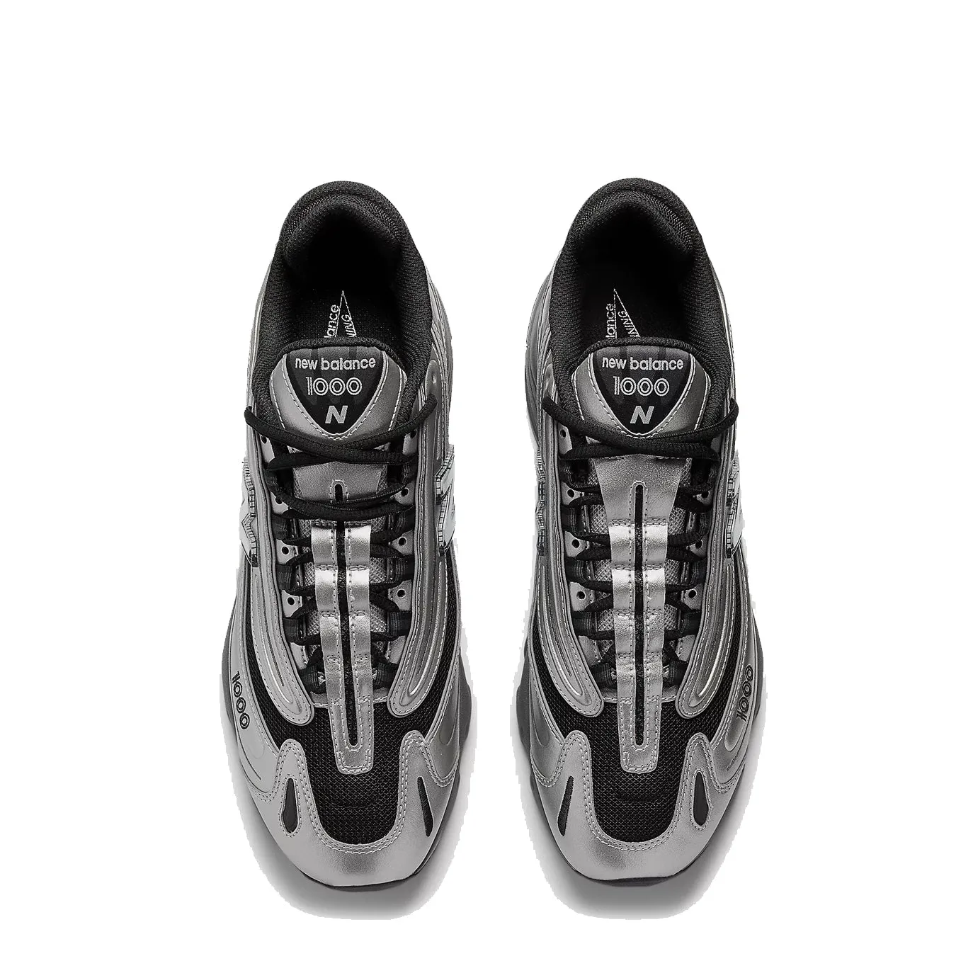 New Balance Womens M1000 Trainer Silver Metallic / Green