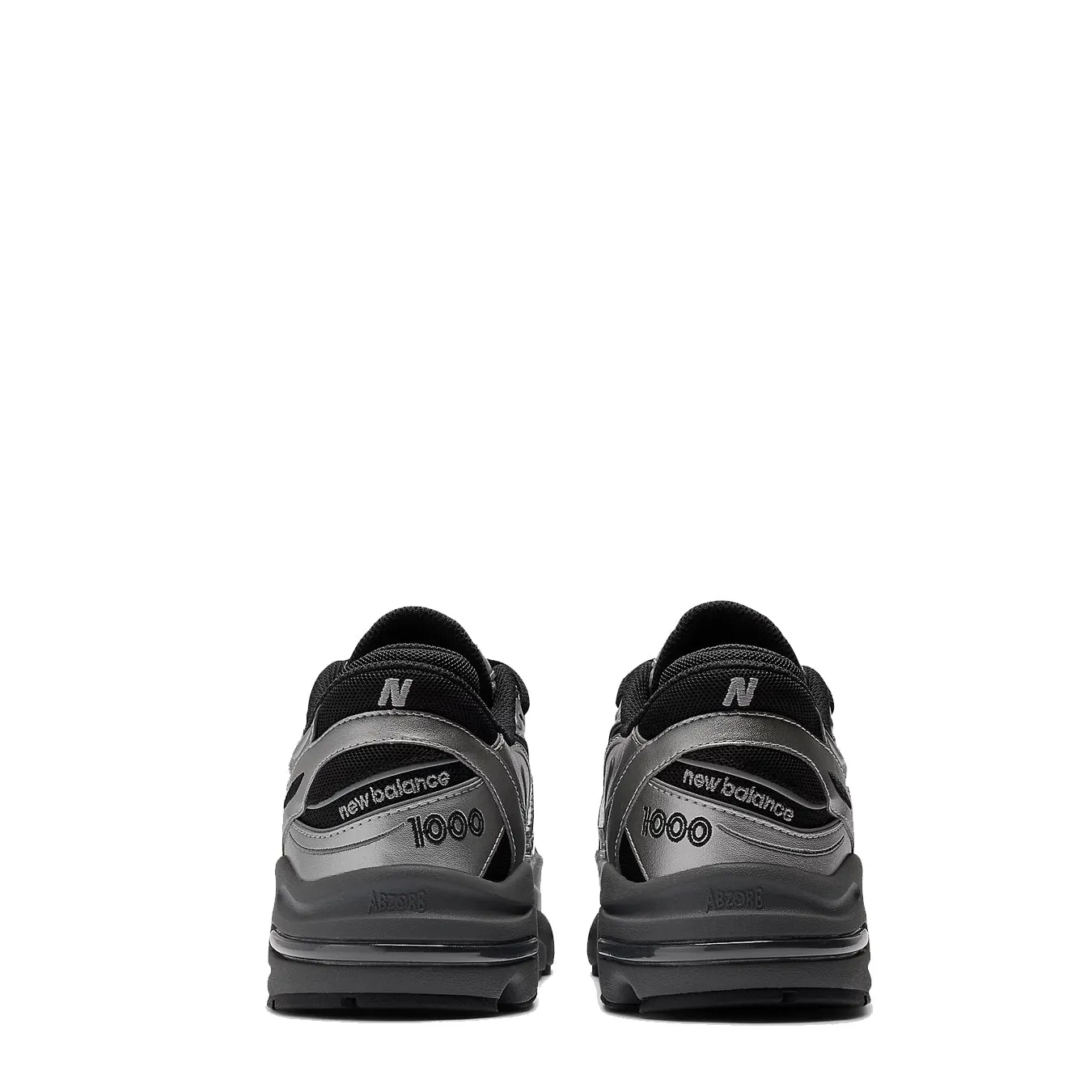New Balance Womens M1000 Trainer Silver Metallic / Green