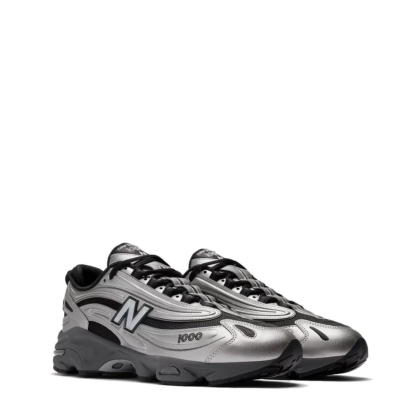 New Balance Womens M1000 Trainer Silver Metallic / Green