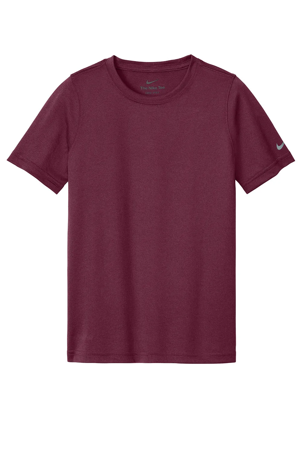 Nike Youth rLegend Dri-Fit Moisture Wicking Short Sleeve Crewneck T-Shirt - Deep Maroon