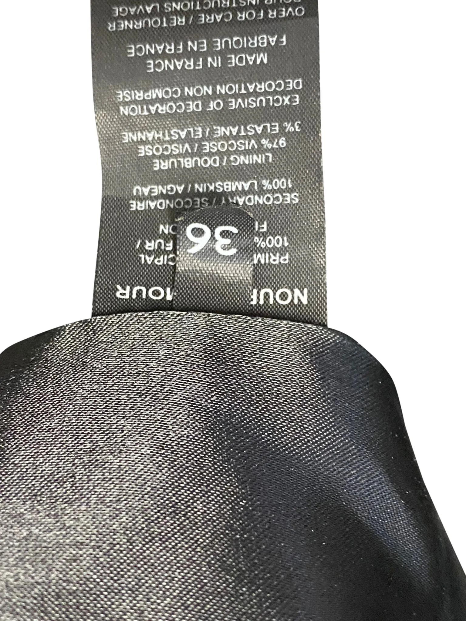 Nour Hammour Finn Racoon Jacket in Black Lambskin Leather
