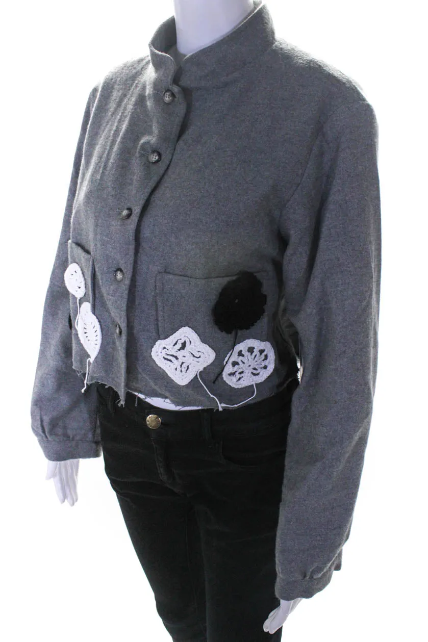 Phos Phoro Womens Cropped Jacket  Grey Marle