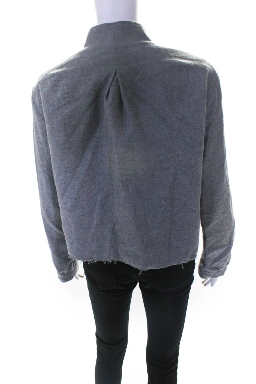 Phos Phoro Womens Cropped Jacket  Grey Marle
