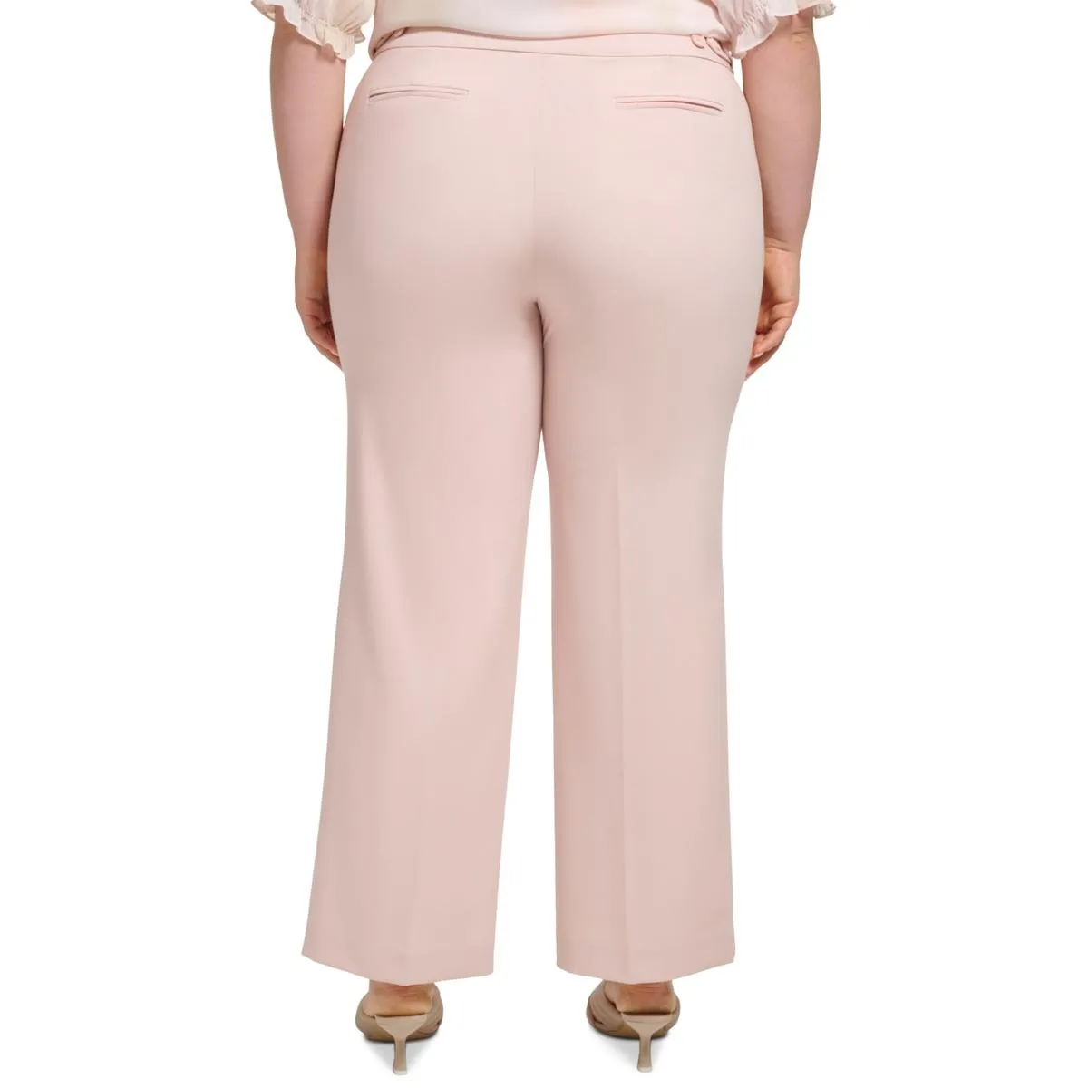 Plus Womens Crepe Ankle Pants