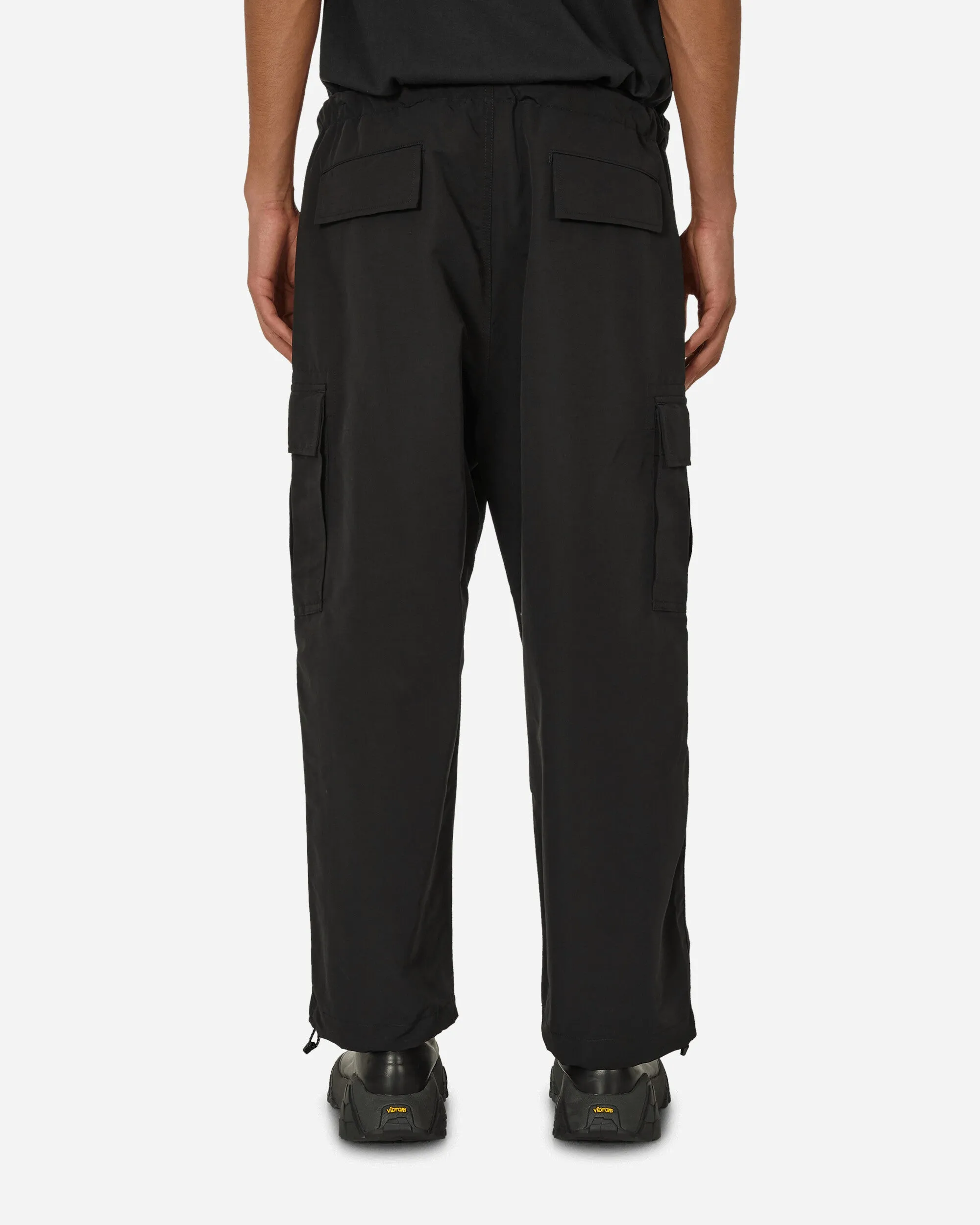 Polyester Cargo Pants Black