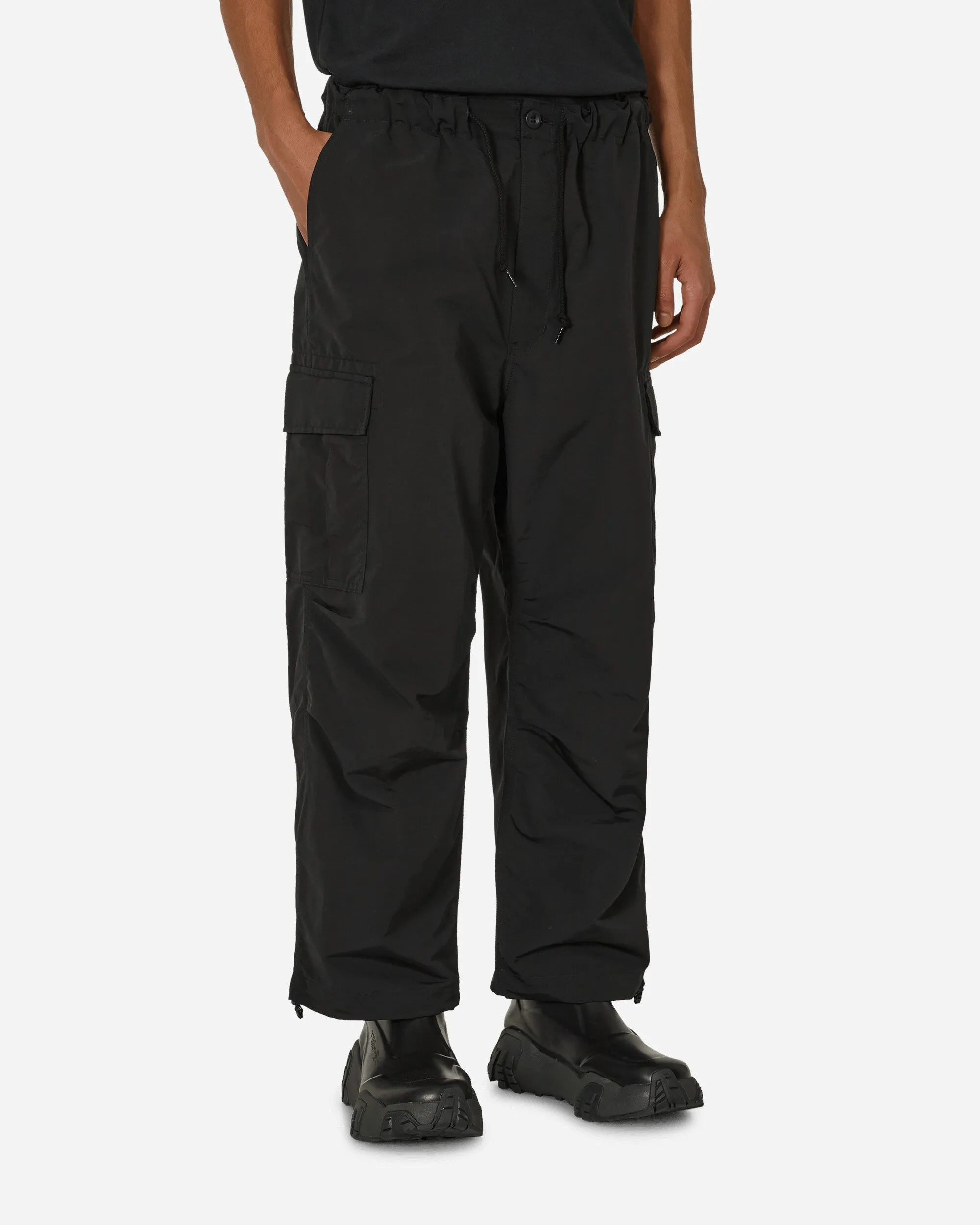Polyester Cargo Pants Black