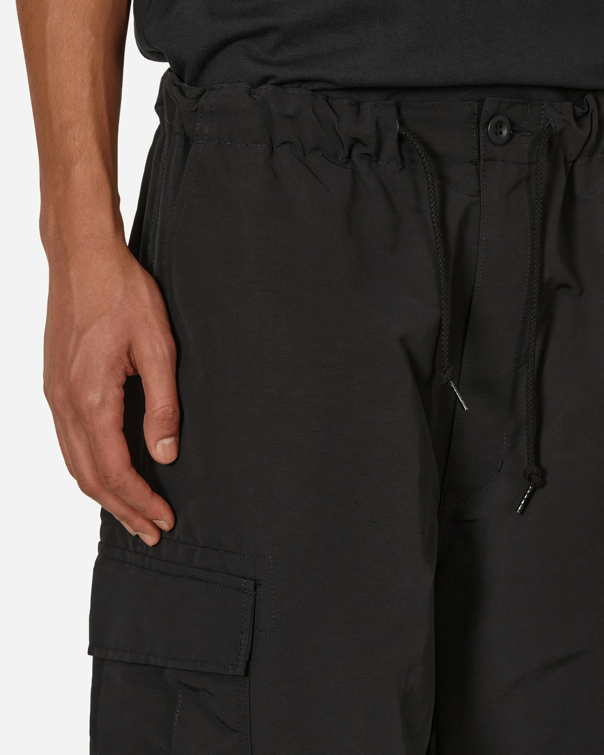 Polyester Cargo Pants Black