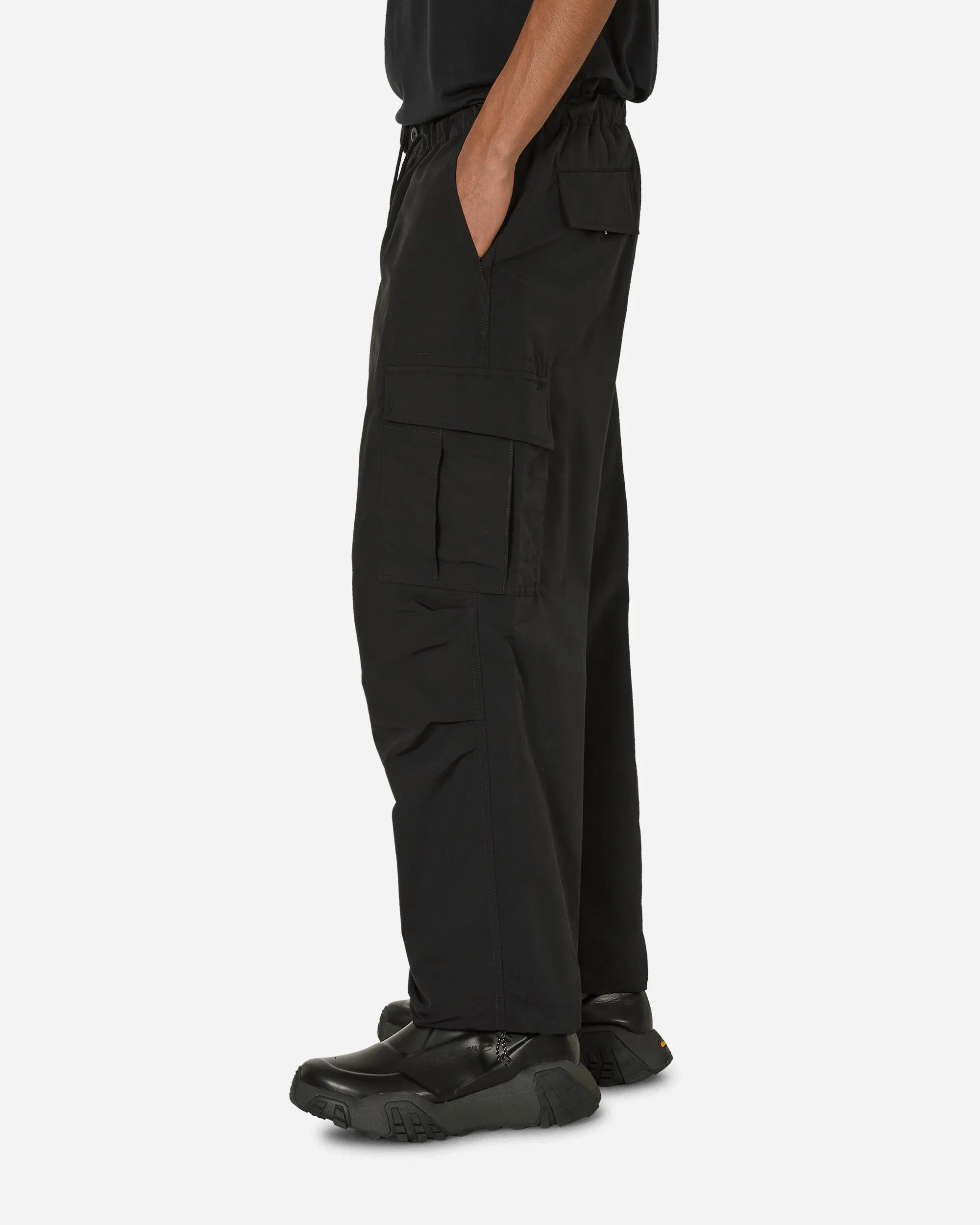 Polyester Cargo Pants Black