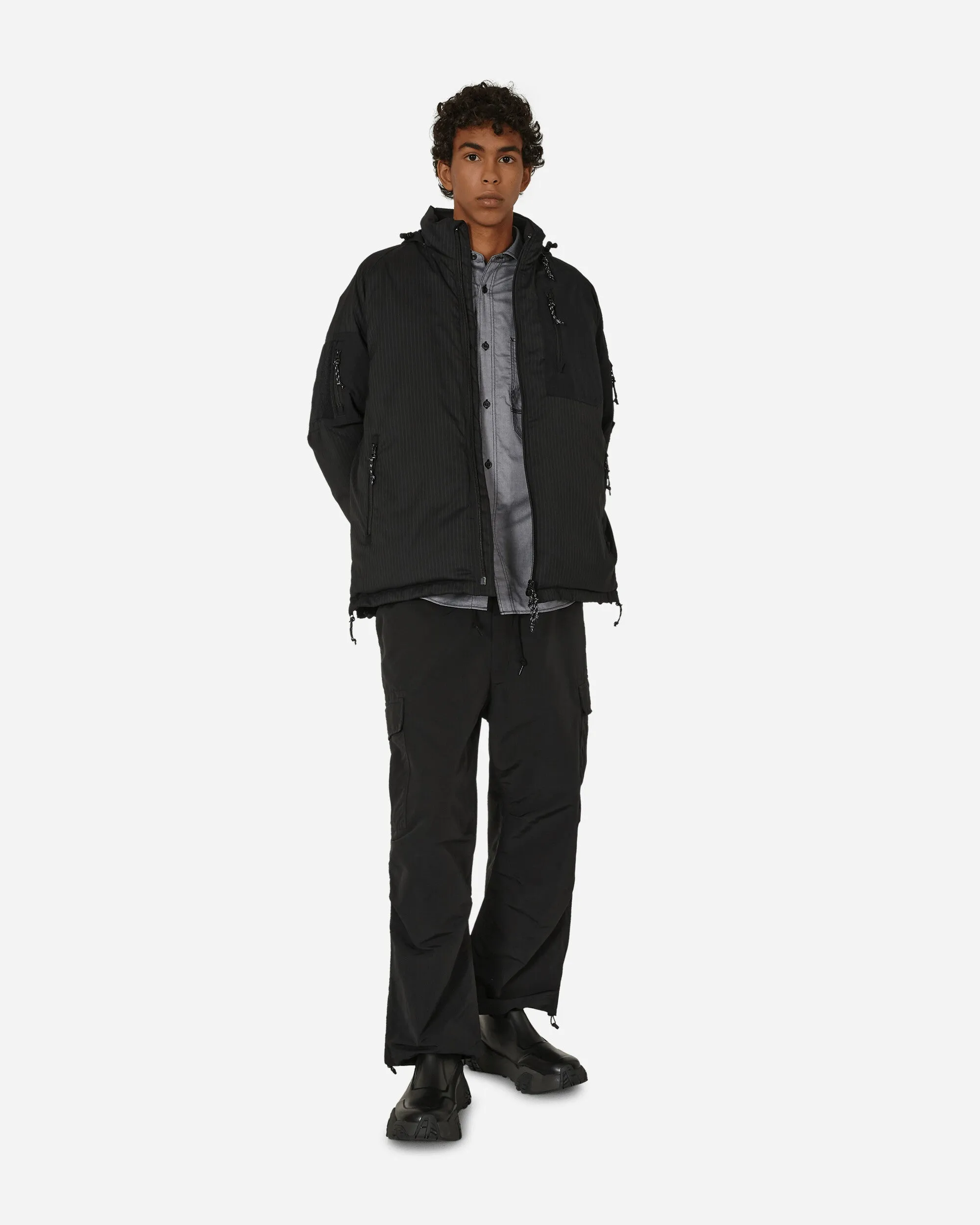 Polyester Cargo Pants Black