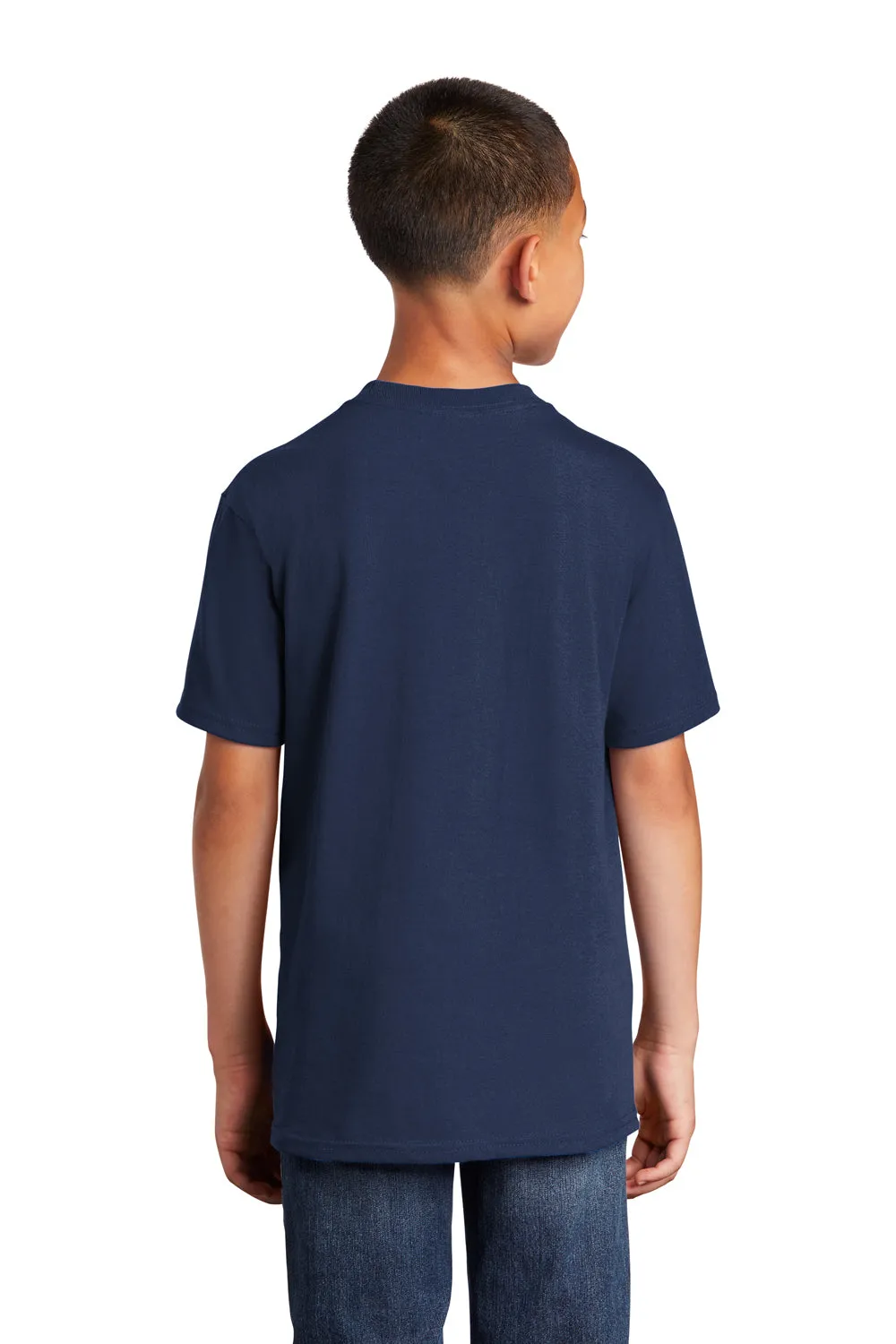 Port & Company Youth Core Short Sleeve Crewneck T-Shirt - Navy Blue