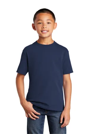Port & Company Youth Core Short Sleeve Crewneck T-Shirt - Navy Blue