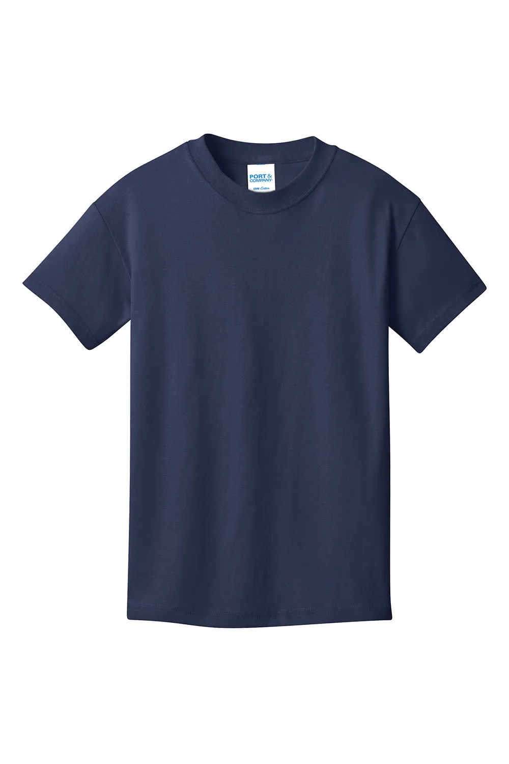 Port & Company Youth Core Short Sleeve Crewneck T-Shirt - Navy Blue