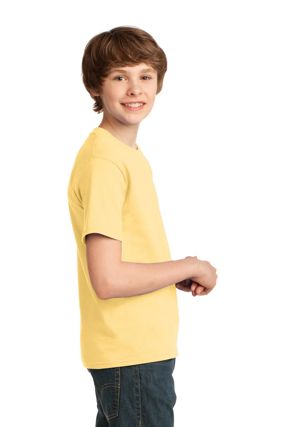 Port & Company Youth Essential Short Sleeve Crewneck T-Shirt - Daffodil Yellow
