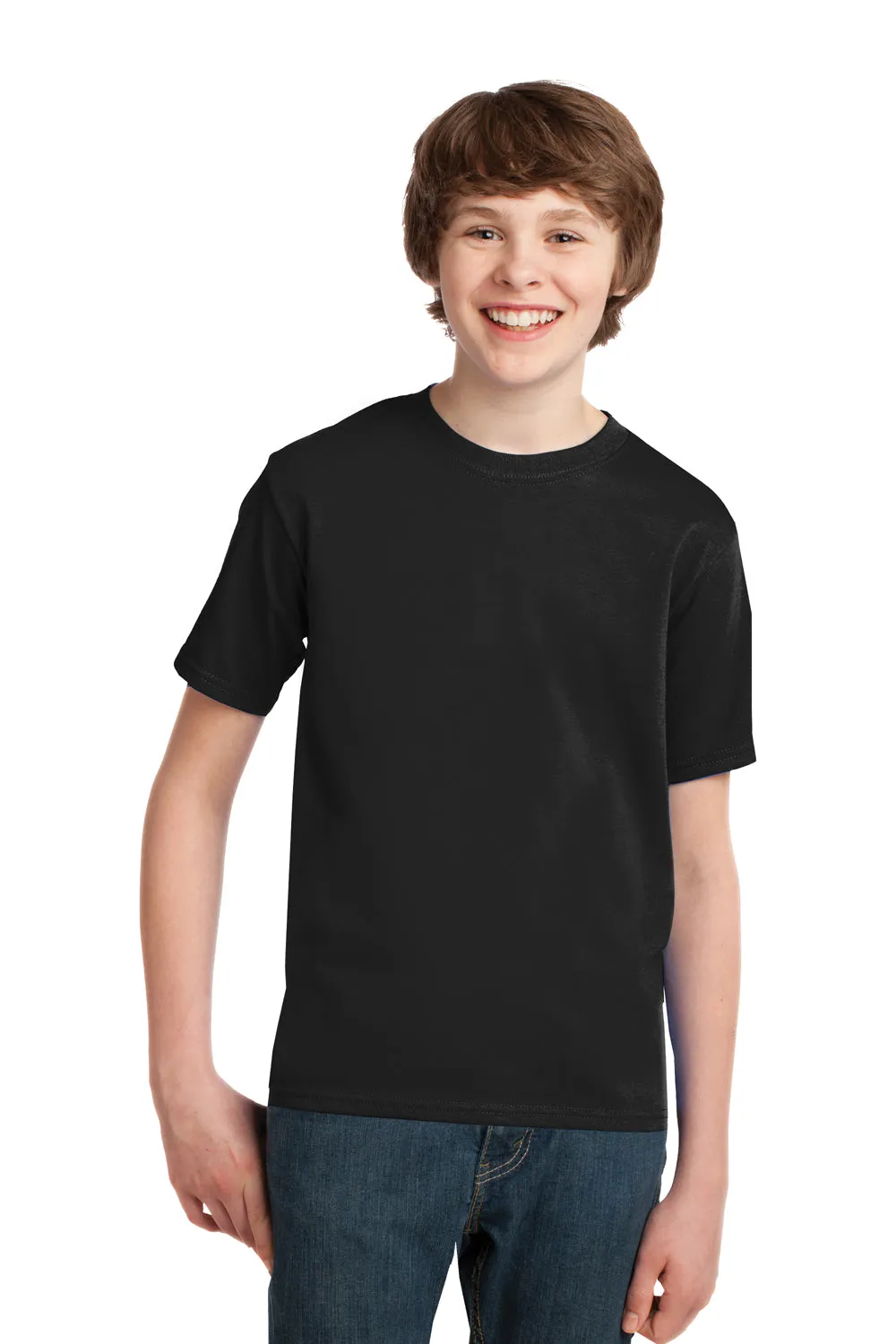 Port & Company Youth Essential Short Sleeve Crewneck T-Shirt - Jet Black