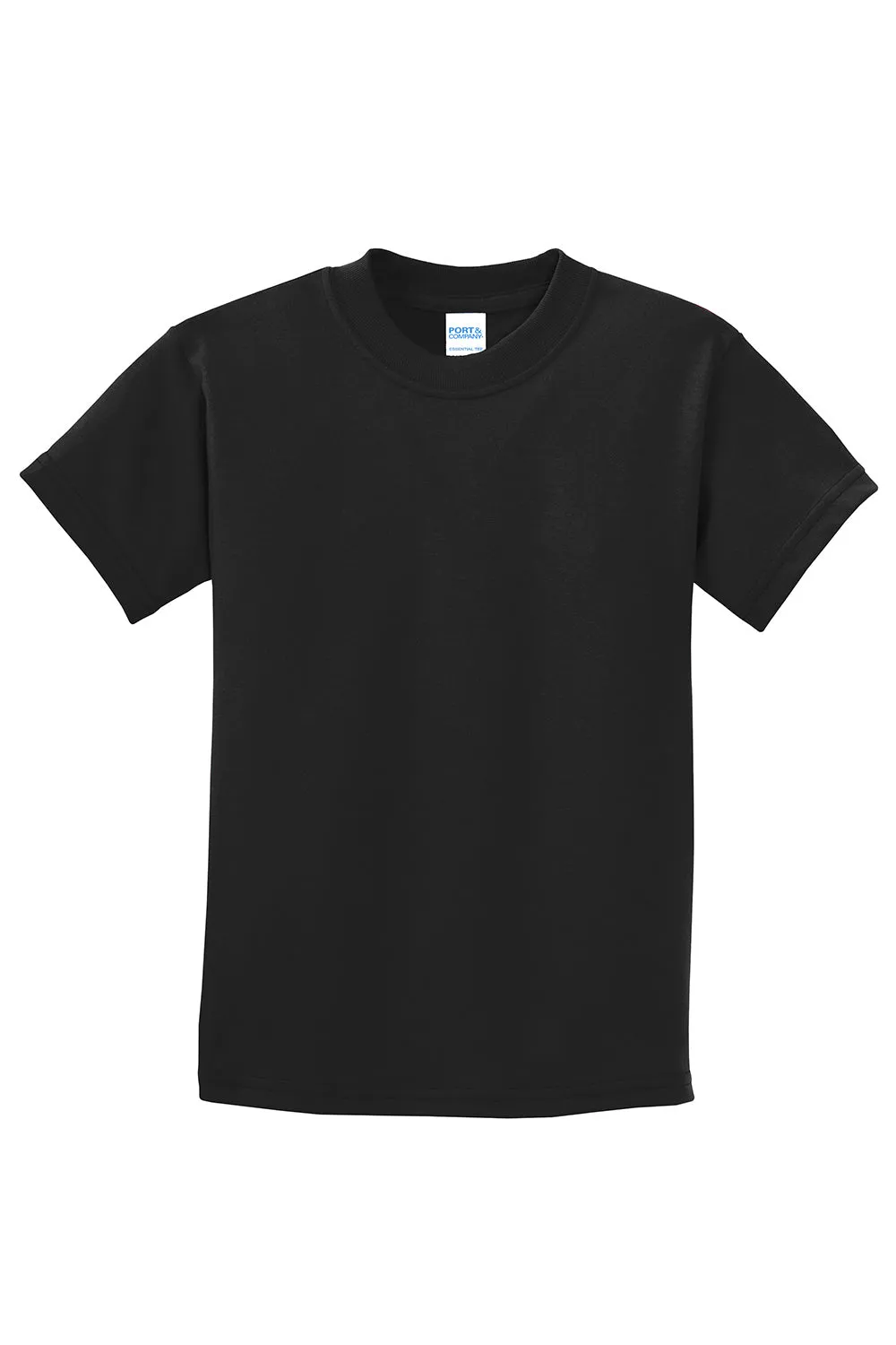 Port & Company Youth Essential Short Sleeve Crewneck T-Shirt - Jet Black