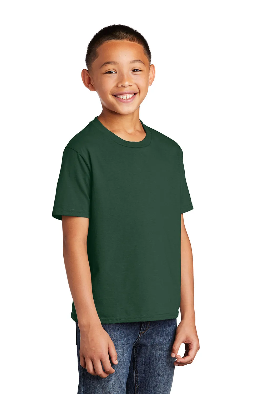 Port & Company Youth Fan Favorite Short Sleeve Crewneck T-Shirt - Forest Green