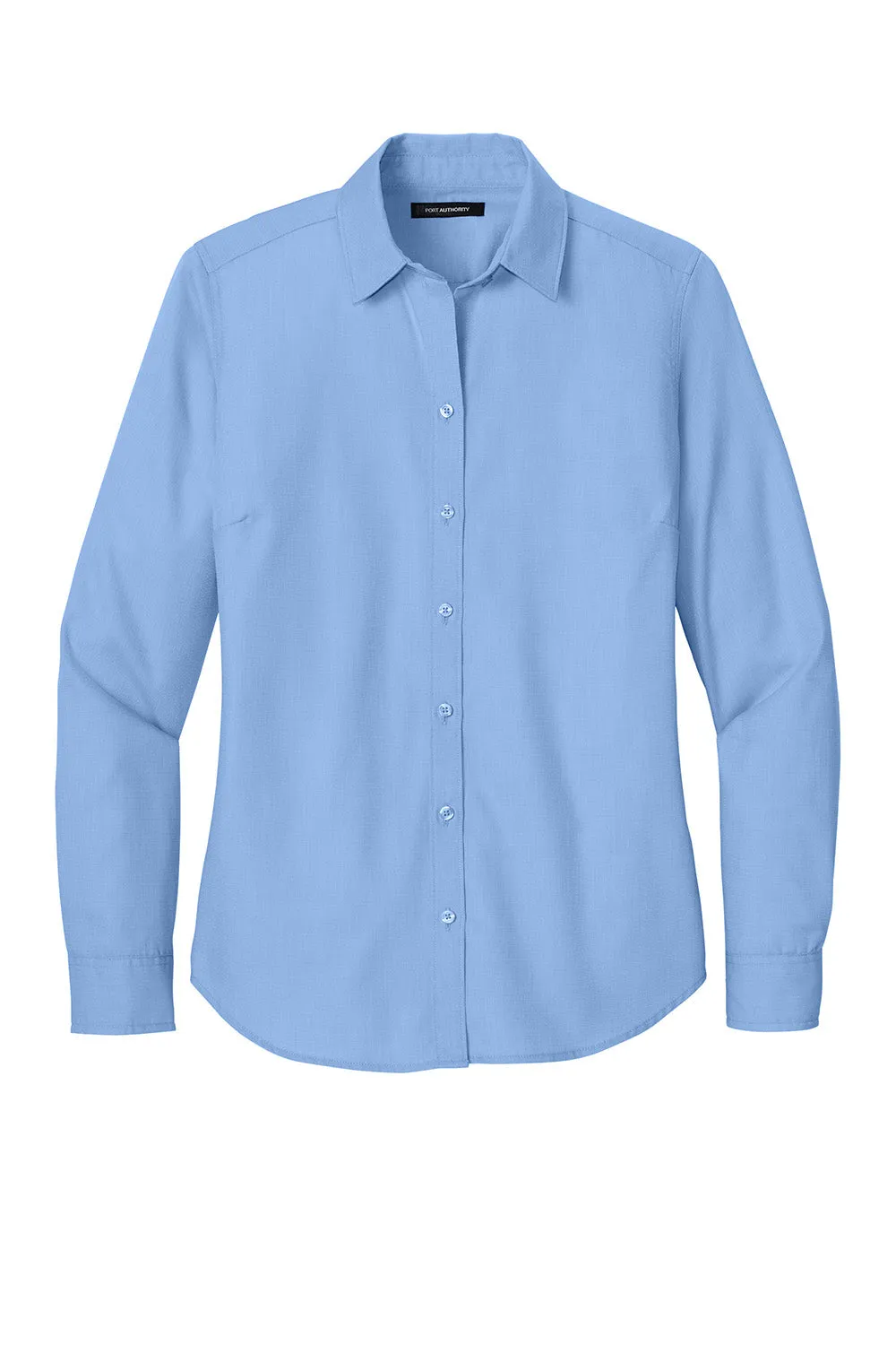 Port Authority Womens Nailhead Easy Care Long Sleeve Button Down Shirt - Swiss Blue