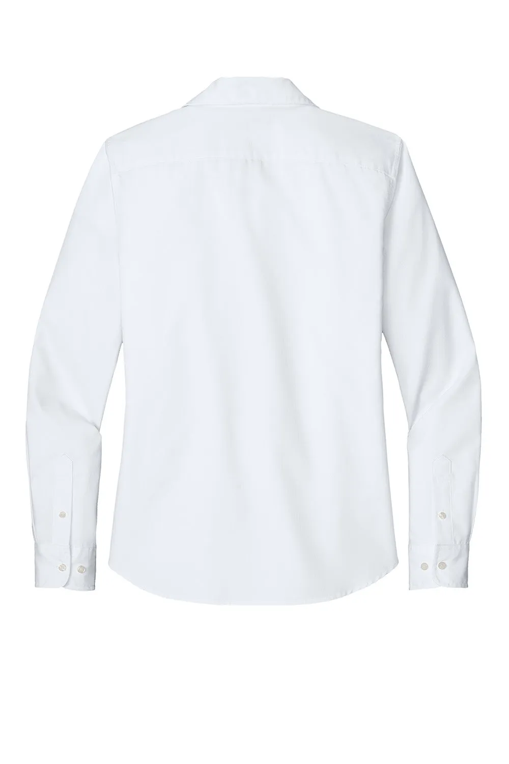 Port Authority Womens Nailhead Easy Care Long Sleeve Button Down Shirt - White