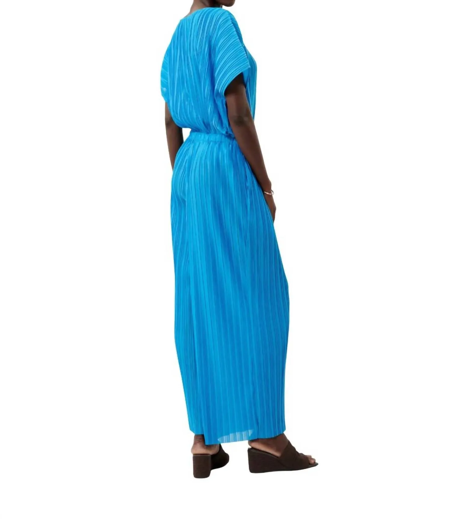 Prissie Pleated Pant Set In Azure