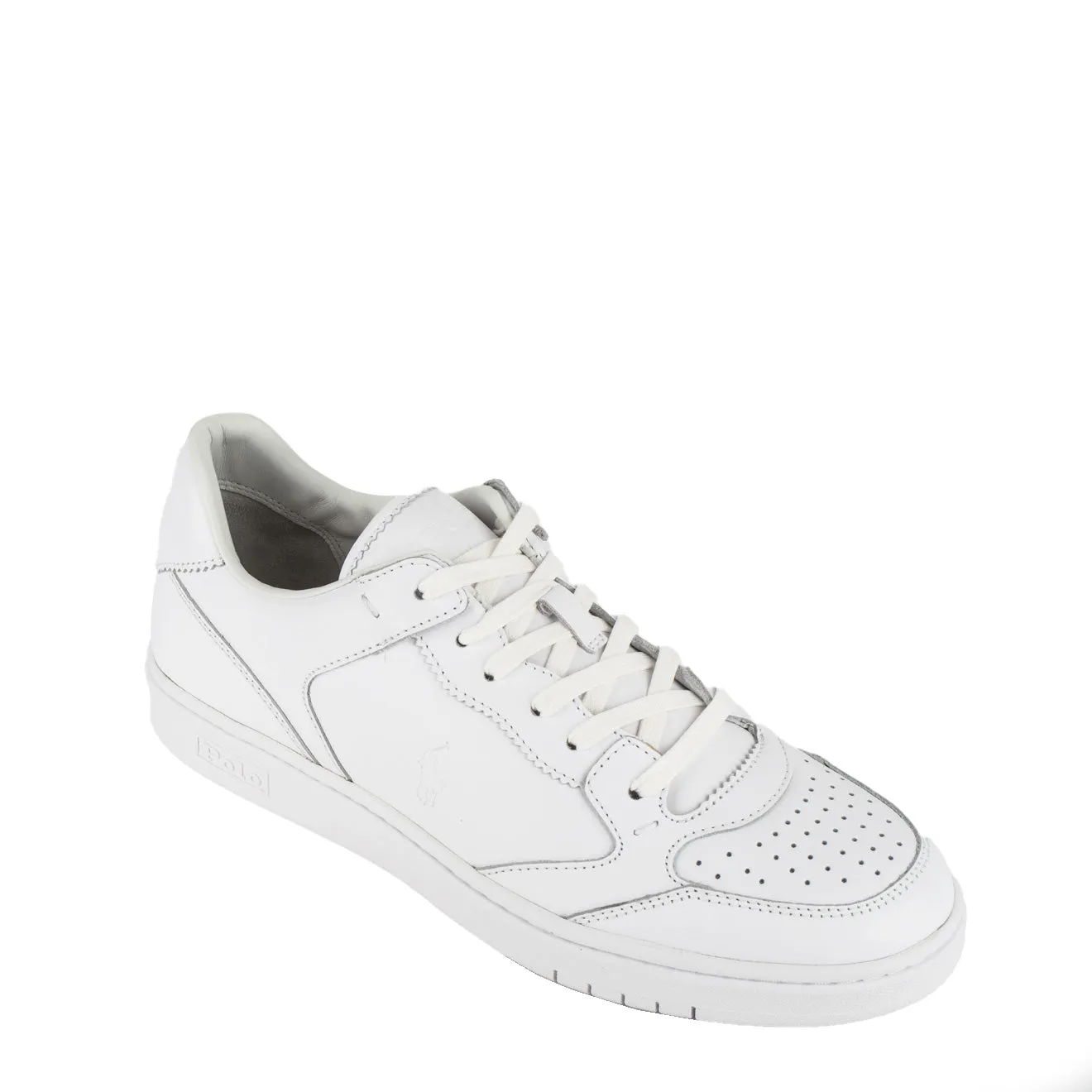 Ralph Lauren Court Lux Low Top Lace Trainer White