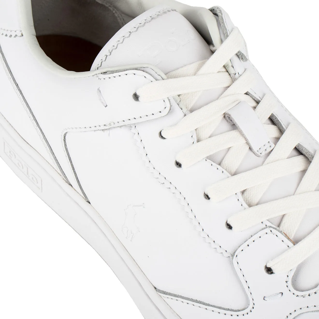 Ralph Lauren Court Lux Low Top Lace Trainer White