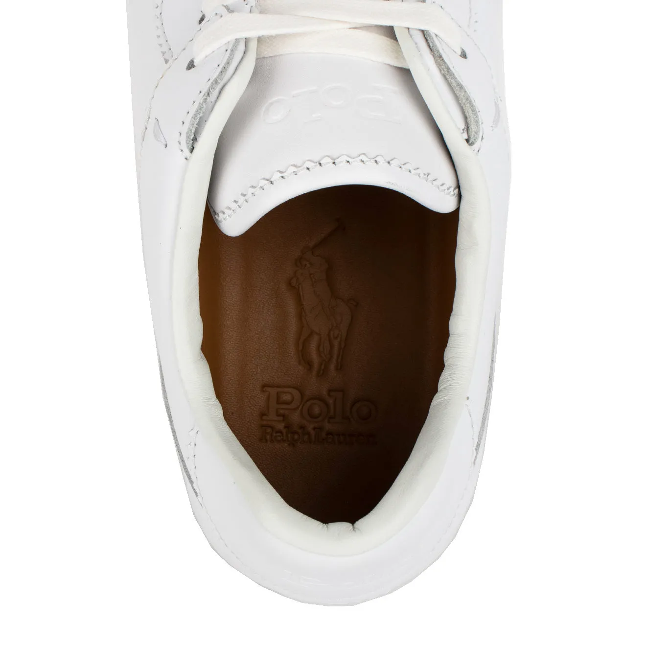 Ralph Lauren Court Lux Low Top Lace Trainer White