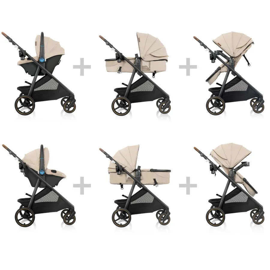 Shyft Intuiti  Travel System featuring Revolve180 LiteMax NXT with SensorySoothe Green and Gentle
