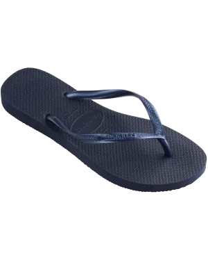 Slim Flip Flops in Navy Blue