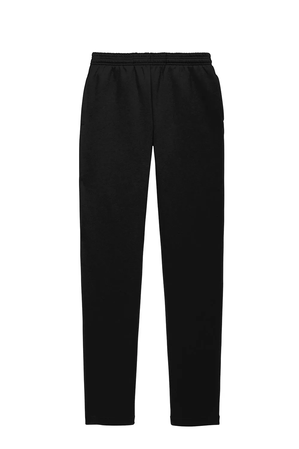 Sport-Tek Mens Open Bottom Sweatpants w/ Pockets - Black