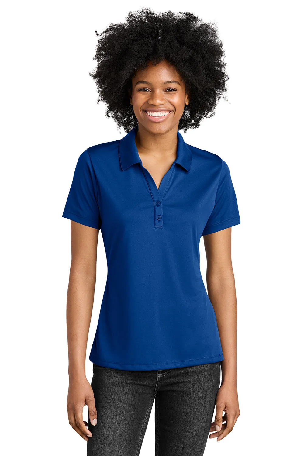 Sport-Tek Womens Competitor Moisture Wicking Short Sleeve Polo Shirt - True Royal Blue