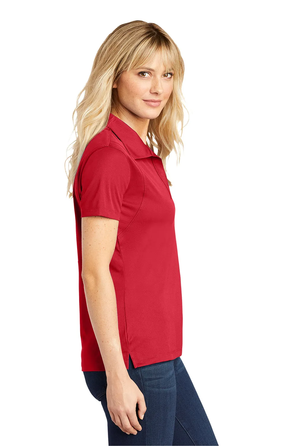 Sport-Tek Womens Sport-Wick Moisture Wicking Short Sleeve Polo Shirt - True Red