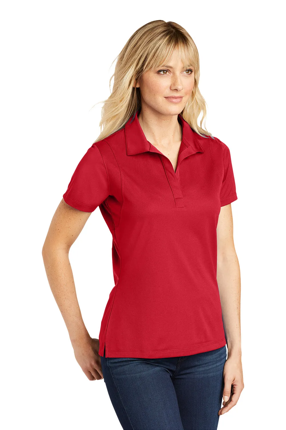 Sport-Tek Womens Sport-Wick Moisture Wicking Short Sleeve Polo Shirt - True Red