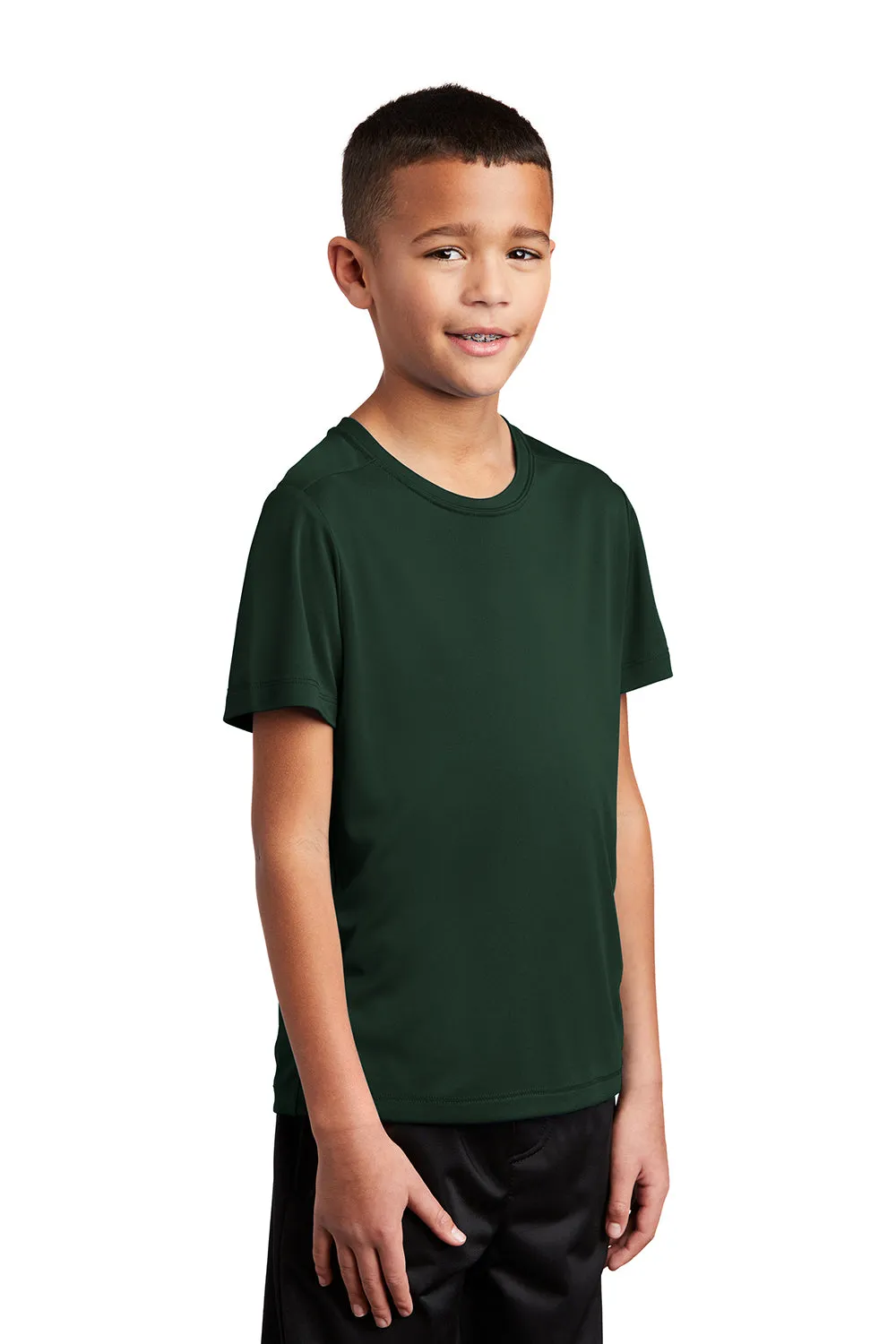 Sport-Tek Youth Moisture Wicking Short Sleeve Crewneck T-Shirt - Forest Green