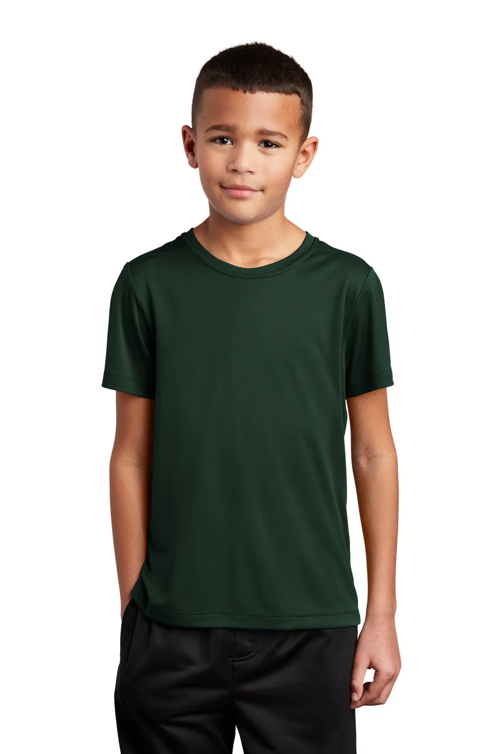 Sport-Tek Youth Moisture Wicking Short Sleeve Crewneck T-Shirt - Forest Green