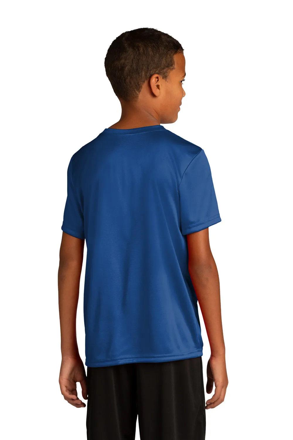 Sport-Tek Youth Re-Compete Moisture Wicking Short Sleeve Crewneck T-Shirt - True Royal Blue