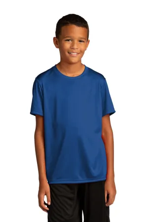 Sport-Tek Youth Re-Compete Moisture Wicking Short Sleeve Crewneck T-Shirt - True Royal Blue