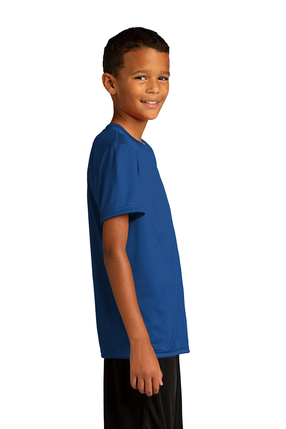 Sport-Tek Youth Re-Compete Moisture Wicking Short Sleeve Crewneck T-Shirt - True Royal Blue