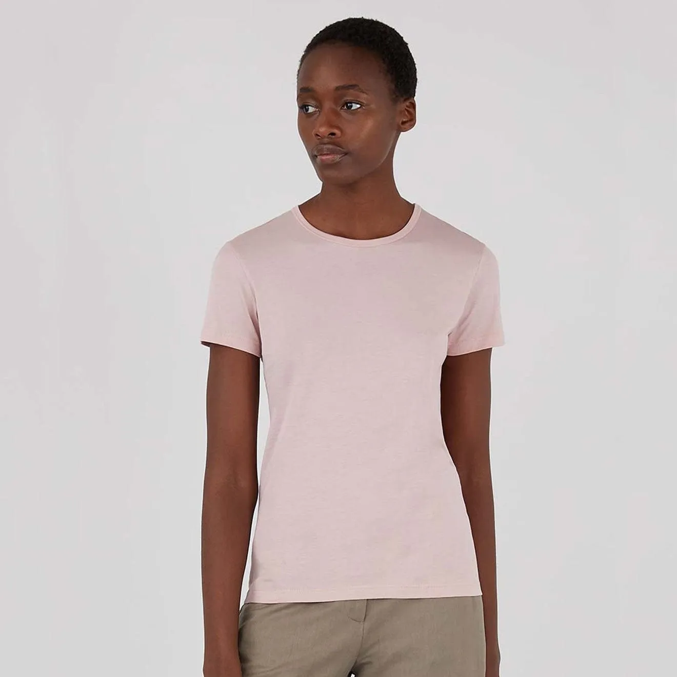 Sunspel Womens Classic T-Shirt Shell Pink