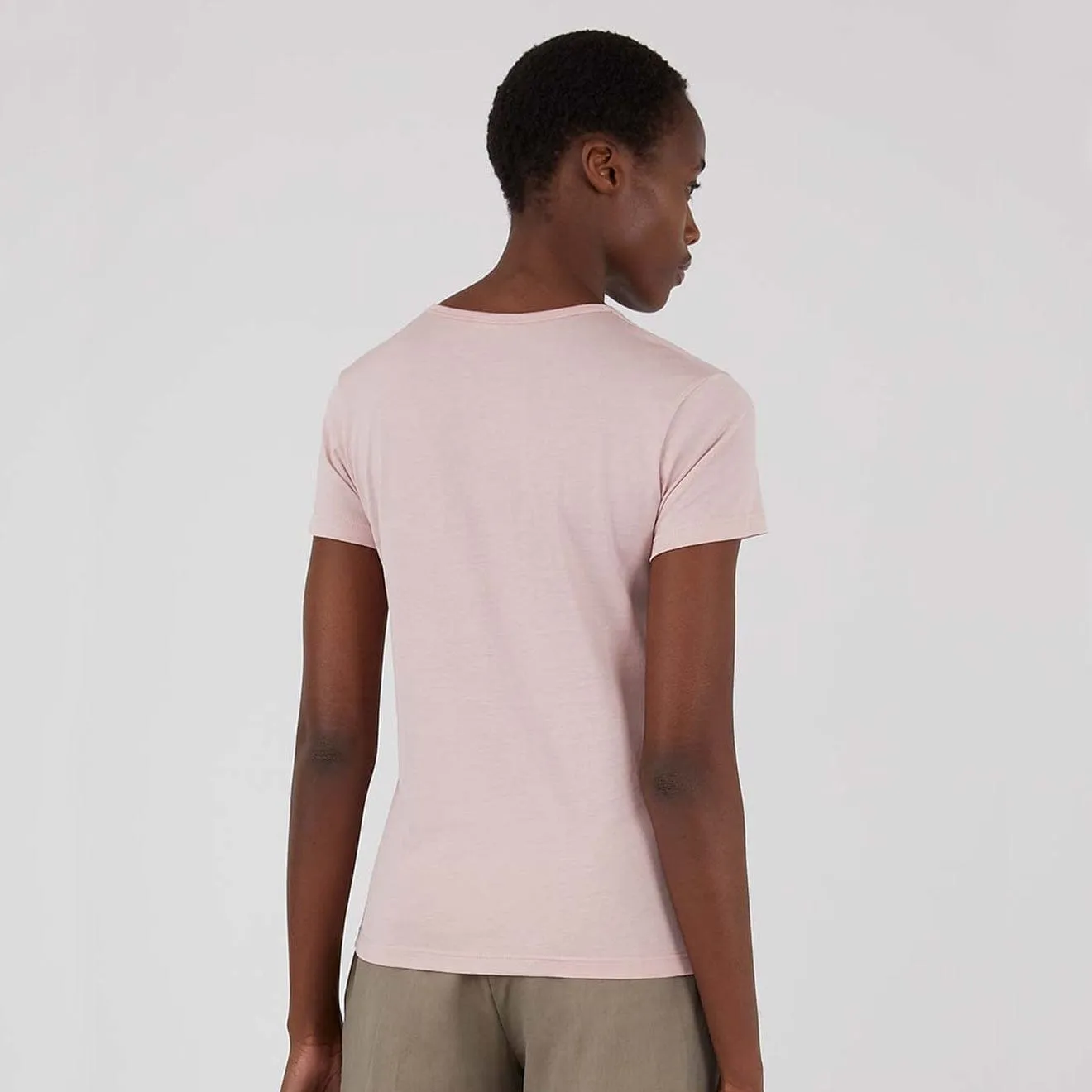 Sunspel Womens Classic T-Shirt Shell Pink