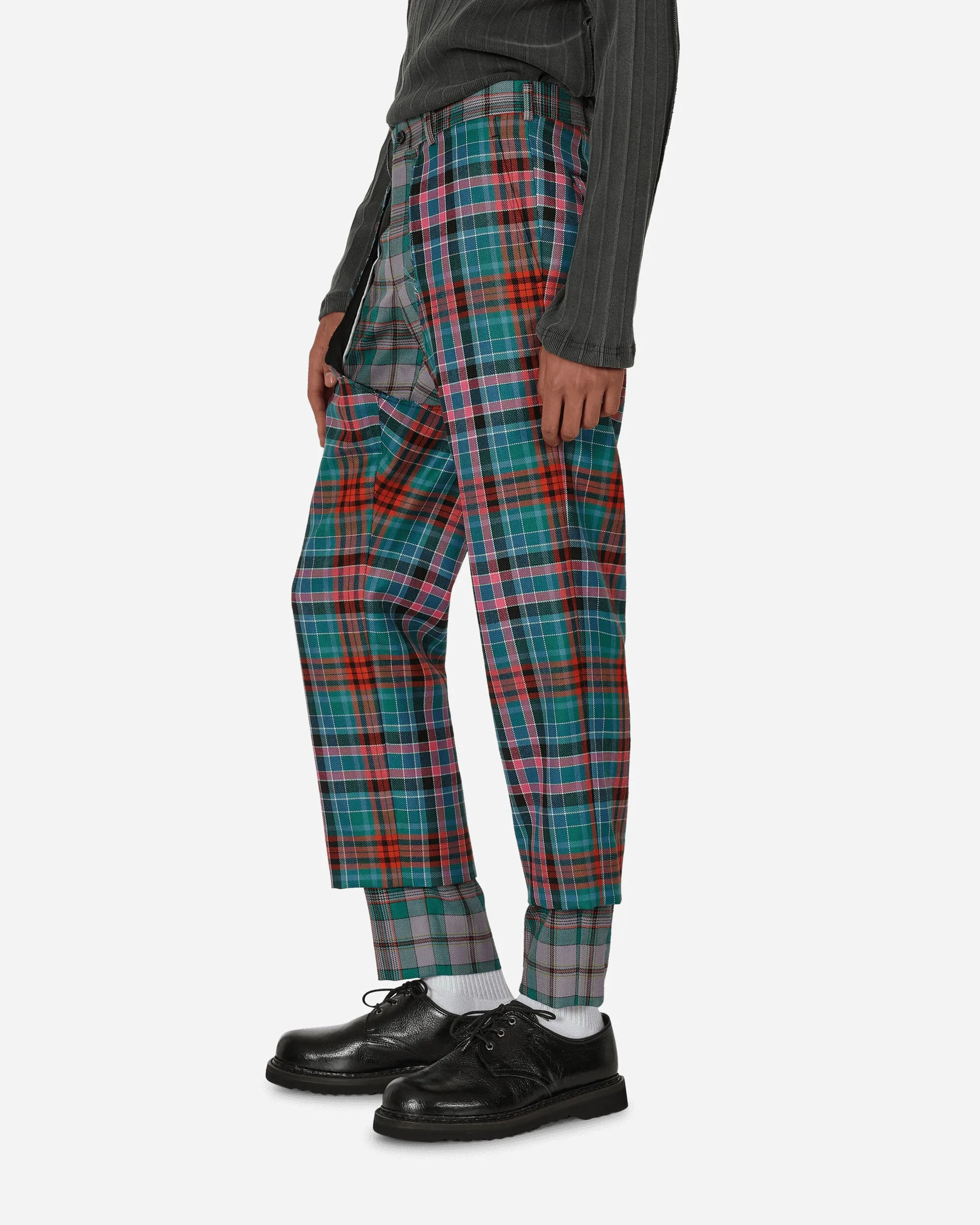Tartan Wool Trousers Multicolor
