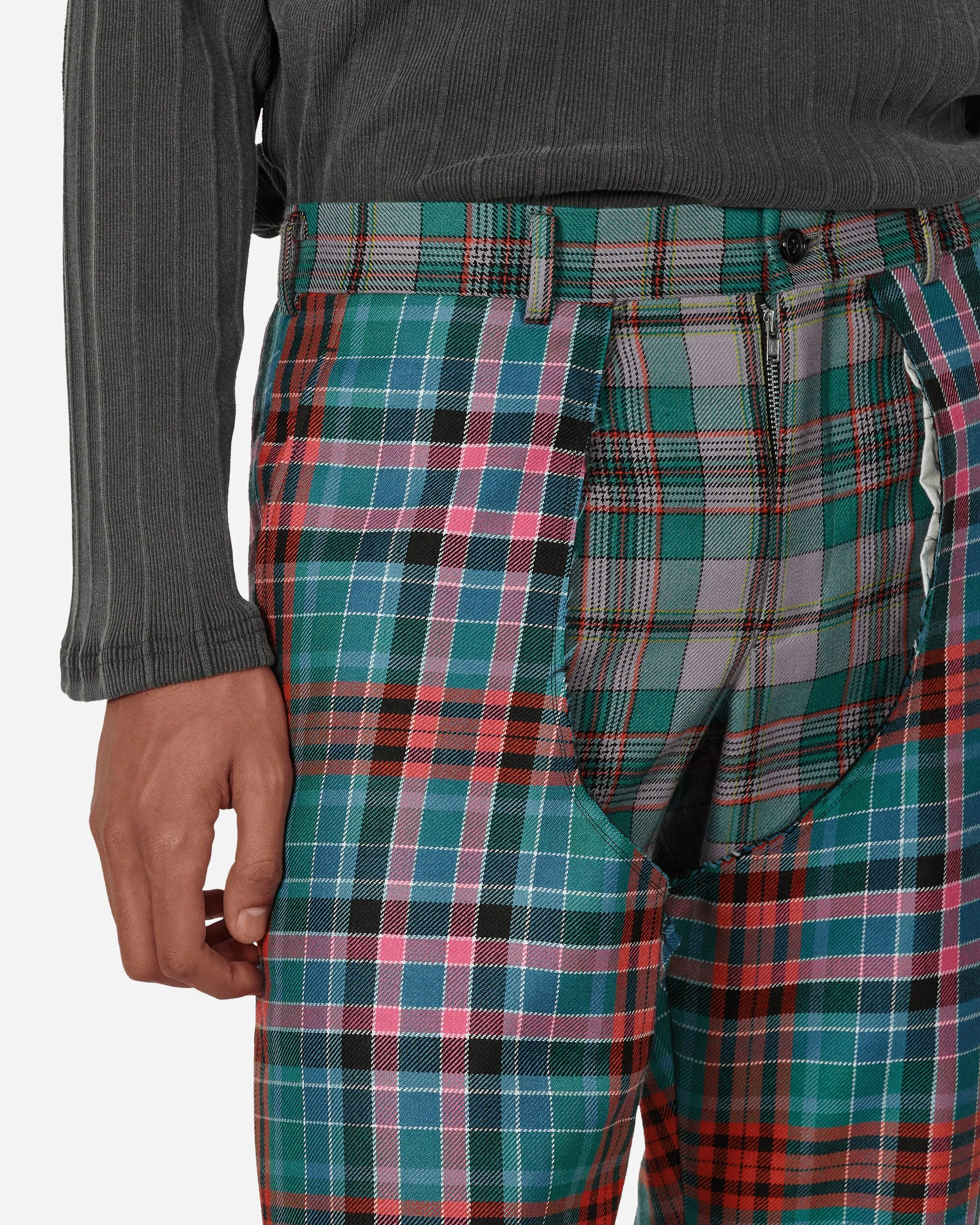 Tartan Wool Trousers Multicolor