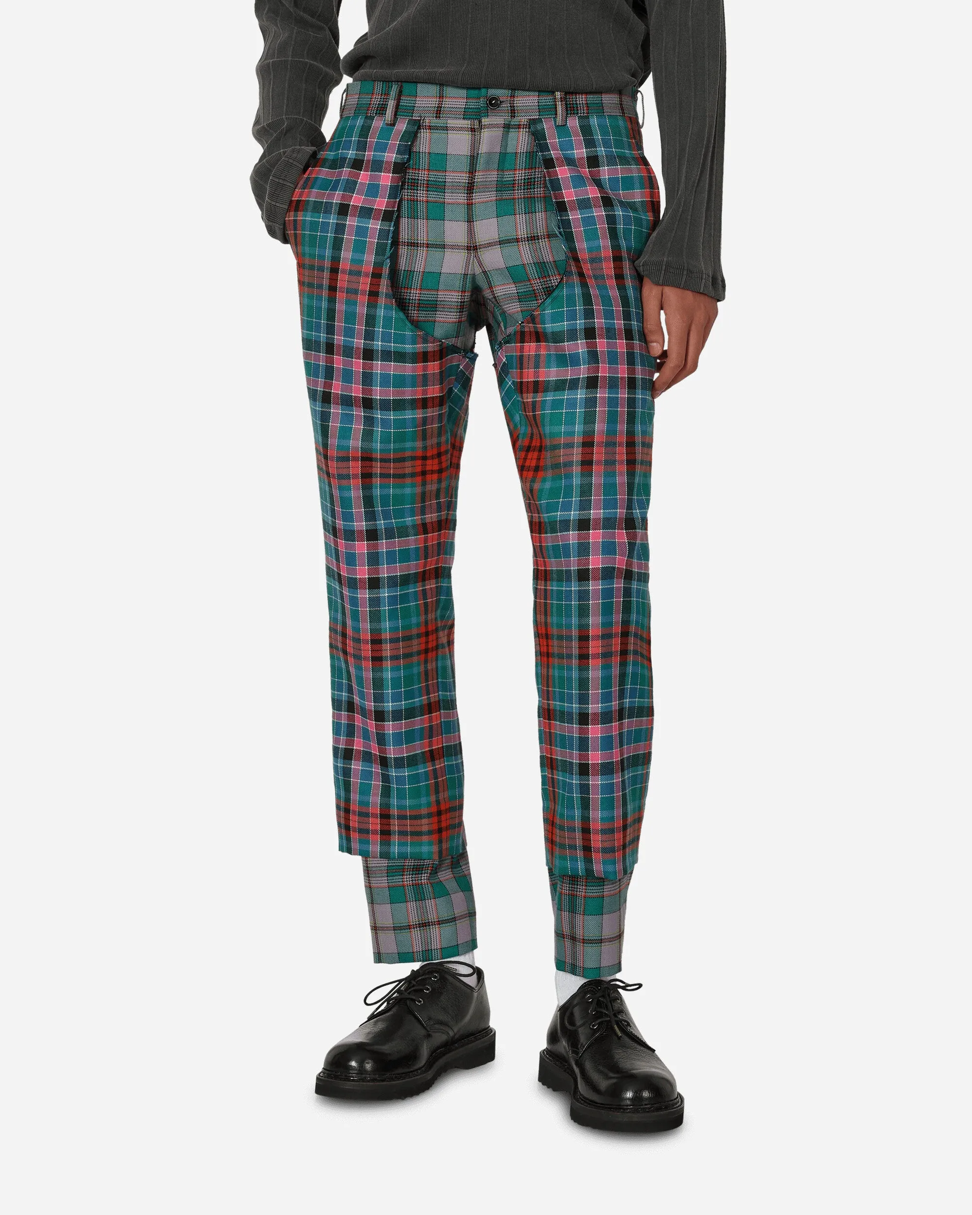 Tartan Wool Trousers Multicolor