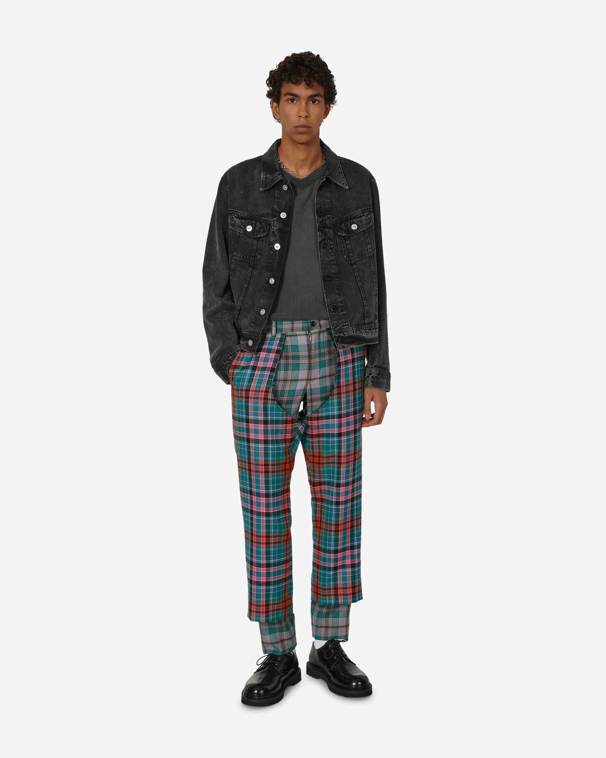 Tartan Wool Trousers Multicolor