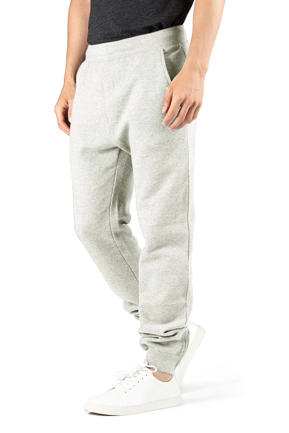 Threadfast Apparel Mens Ultimate Fleece Sweatpants w/ Pockets - Heather Oatmeal