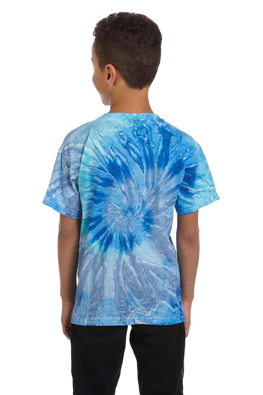 Tie-Dye Youth Short Sleeve Crewneck T-Shirt - Blue Jerry