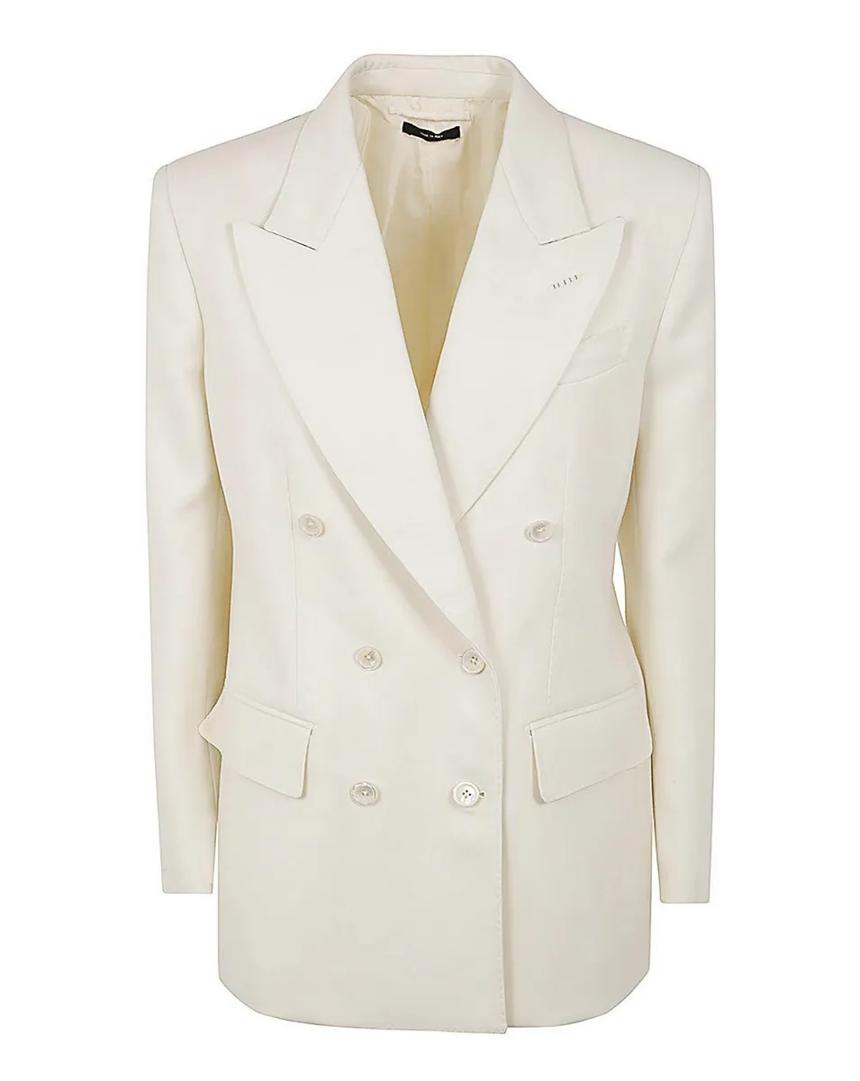 Tom Ford Womens Double Breasted Jacket In White